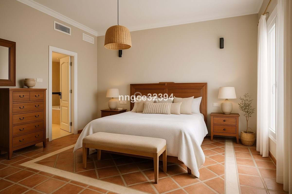 Przytulny pokój hotelowy z drewnianymi meblami i naturalnym wystrojem.